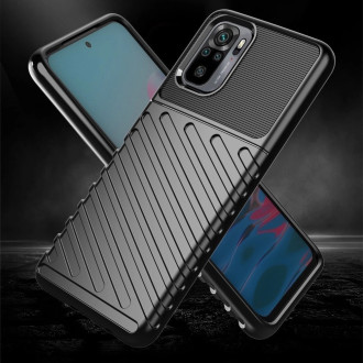 Thunder Case Flexible Tough Rugged Cover TPU Case for Xiaomi Redmi 10 black