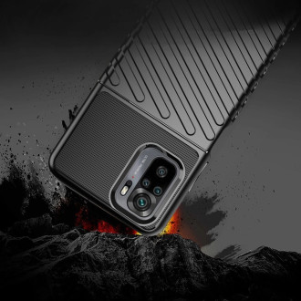 Thunder Case Flexible Tough Rugged Cover TPU Case for Xiaomi Redmi 10 black