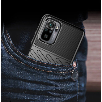 Thunder Case Flexible Tough Rugged Cover TPU Case for Xiaomi Redmi 10 black