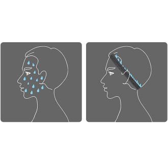 Gray fabric elastic headband for running fitness