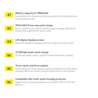 Baseus Adaman Metal power bank with fast charging 10000mAh 22.5W (Overseas Edition 2021) black