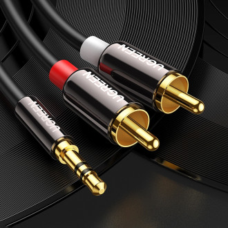 Ugreen AV116 10583 audio mini jack cable 3.5 mm (male) / 2RCA (male) 1.5m - black