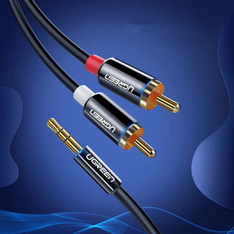 Ugreen AV116 10591 audio mini jack cable 3.5 mm (male) / 2RCA (male) 5m - black