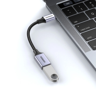 USB C (male) - USB (female) 3.0 OTG cable 0.15m Ugreen US378 - black