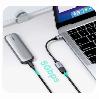USB C (male) - USB (female) 3.0 OTG cable 0.15m Ugreen US378 - black