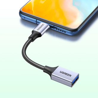 USB C (male) - USB (female) 3.0 OTG cable 0.15m Ugreen US378 - black
