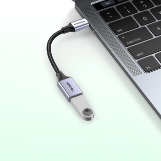 USB C (male) - USB (female) 3.0 OTG cable 0.15m Ugreen US378 - black