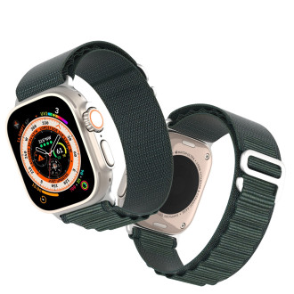 Sport strap with buckle for Apple Watch Ultra / 9 / 8 / 7 / 6 / SE / 5 / 4 / 3 / 2 / 1 (42, 44, 45, 49 mm) Dux Ducis Strap GS Version - green
