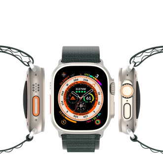 Sport strap with buckle for Apple Watch Ultra / 9 / 8 / 7 / 6 / SE / 5 / 4 / 3 / 2 / 1 (42, 44, 45, 49 mm) Dux Ducis Strap GS Version - green