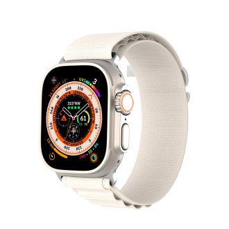 Sport strap with buckle for Apple Watch Ultra / 9 / 8 / 7 / 6 / SE / 5 / 4 / 3 / 2 / 1 (42, 44, 45, 49 mm) Dux Ducis Strap GS Version - white