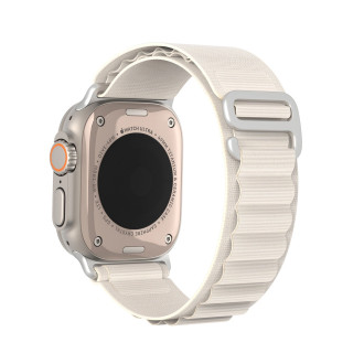 Sport strap with buckle for Apple Watch Ultra / 9 / 8 / 7 / 6 / SE / 5 / 4 / 3 / 2 / 1 (42, 44, 45, 49 mm) Dux Ducis Strap GS Version - white