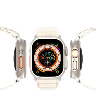 Sport strap with buckle for Apple Watch Ultra / 9 / 8 / 7 / 6 / SE / 5 / 4 / 3 / 2 / 1 (42, 44, 45, 49 mm) Dux Ducis Strap GS Version - white
