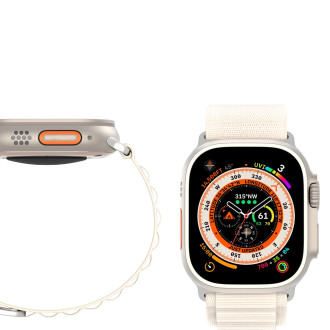 Sport strap with buckle for Apple Watch Ultra / 9 / 8 / 7 / 6 / SE / 5 / 4 / 3 / 2 / 1 (42, 44, 45, 49 mm) Dux Ducis Strap GS Version - white