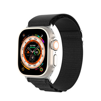 Sport Buckle Strap for Apple Watch 9/8/7/6/SE/5/4/3/2/1 (41, 40, 38 mm) Dux Ducis Strap GS Version - Black