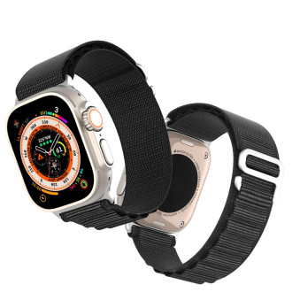 Sport Buckle Strap for Apple Watch 9/8/7/6/SE/5/4/3/2/1 (41, 40, 38 mm) Dux Ducis Strap GS Version - Black
