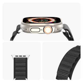 Sport Buckle Strap for Apple Watch 9/8/7/6/SE/5/4/3/2/1 (41, 40, 38 mm) Dux Ducis Strap GS Version - Black