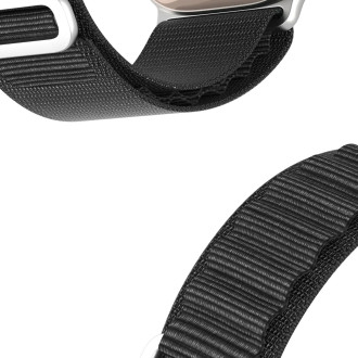 Sport Buckle Strap for Apple Watch 9/8/7/6/SE/5/4/3/2/1 (41, 40, 38 mm) Dux Ducis Strap GS Version - Black