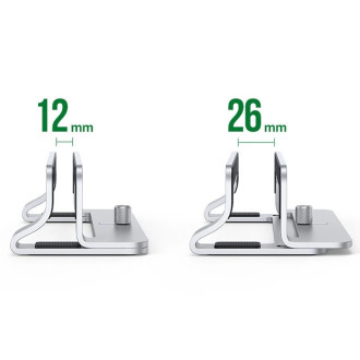 Ugreen Aluminum Vertical Stand Holder Stand for MacBook Laptop Tablet Silver (20471 LP258)