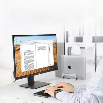 Ugreen Aluminum Vertical Stand Holder Stand for MacBook Laptop Tablet Silver (20471 LP258)