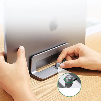 Ugreen Aluminum Vertical Stand Holder Stand for MacBook Laptop Tablet Silver (20471 LP258)