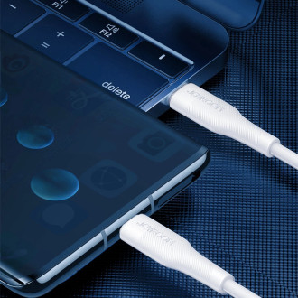 Joyroom PD Series Data Cable M3 USB-C / USB-C PD 60W 0.25m - white