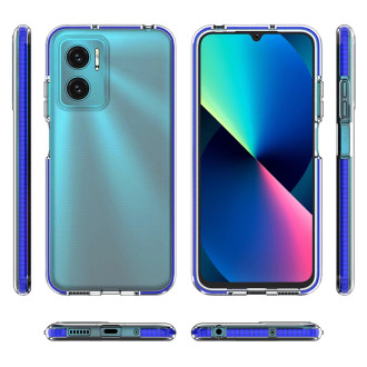 Spring Case Cover for Xiaomi Redmi Note 11E /Redmi 10 5G / Redmi 10 Prime+ 5G / Poco M4 5G Silicone Cover with Frame Light Blue