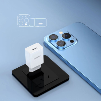 Dudao A4EU USB-A 2.1A wall charger - white + USB-A - USB-C cable