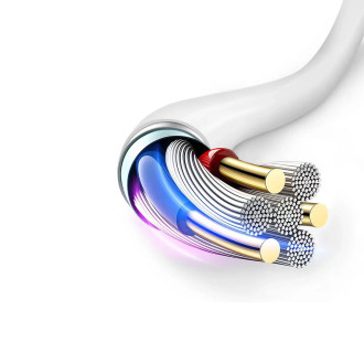 Dudao A20EU USB-A 18W network charger - white + USB-A - Lightning cable