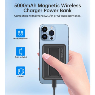 Choetech B662 wireless MagSafe 5000mAh powerbank - black