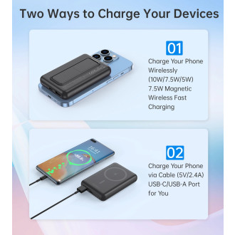 Choetech B662 wireless MagSafe 5000mAh powerbank - black