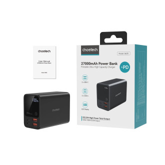 Choetech B635BK USB-A / USB-C Powerbank 22.5W 27000mAh - black