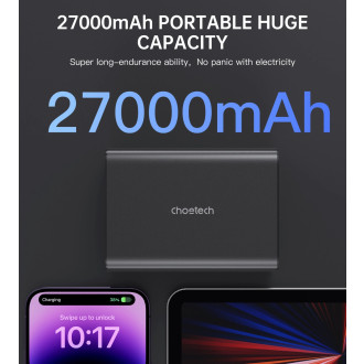 Choetech B635BK USB-A / USB-C Powerbank 22.5W 27000mAh - black