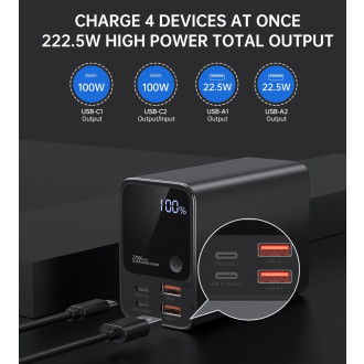 Choetech B635BK USB-A / USB-C Powerbank 22.5W 27000mAh - black
