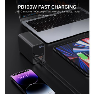 Choetech B635BK USB-A / USB-C Powerbank 22.5W 27000mAh - black