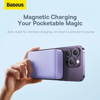 Baseus Magnetic Mini 20000 mAh 20W Powerbank - purple + USB-C / USB-C cable