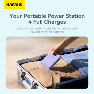 Baseus Magnetic Mini 20000 mAh 20W Powerbank - purple + USB-C / USB-C cable