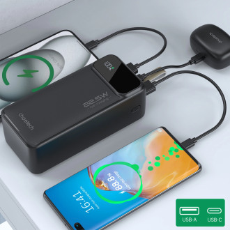 Choetech PD22.5W Dual USB-A+Type-C Power bank 40000mAh Black