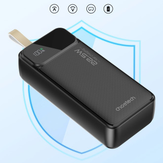 Choetech PD22.5W Dual USB-A+Type-C Power bank 30000mAh Black
