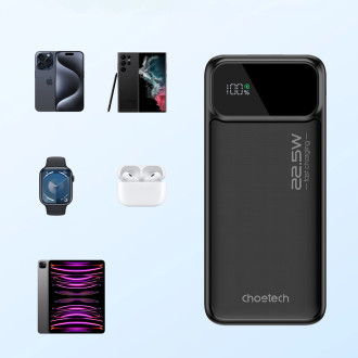Powerbank Choetech B728 10000mAh 22.5W PD USB-A / USB-C - black
