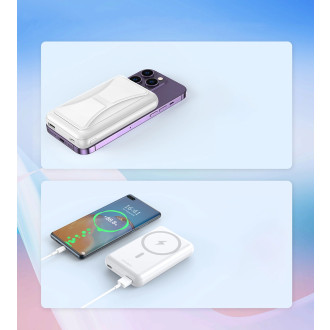 Powerbank Choetech B663 10000mAh 20W MagSafe USB-A / USB-C - white