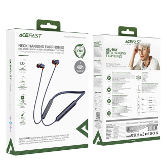 Acefast N2 wireless ENC Bluetooth 5.3 headphones with neckband - blue