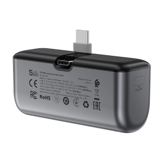 Acefast M9 Powerbank 5000mAh USB-C (male) / USB-C (female) PD 20W - black