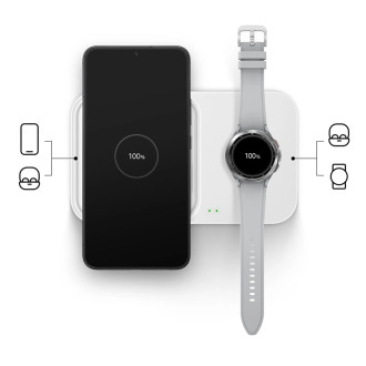 Samsung Wireless Charger Duo EP-P5400TWEGEU inductive charger 15W - white + mains charger + cable