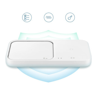 Samsung Wireless Charger Duo EP-P5400TWEGEU inductive charger 15W - white + mains charger + cable