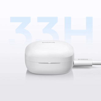 Baseus Bowie E19 TWS In-Ear Wireless Headphones - White