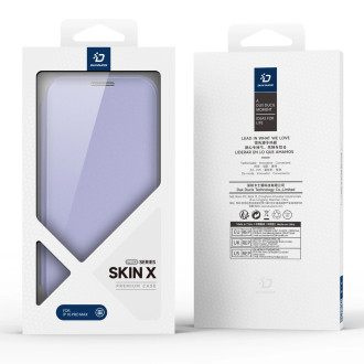 Dux Ducis Skin X Pro iPhone 16 Pro Max Case with MagSafe and Flip Cover - Purple