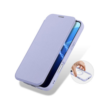 Dux Ducis Skin X Pro iPhone 16 Pro Max Case with MagSafe and Flip Cover - Purple
