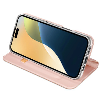 Dux Ducis Skin Pro iPhone 16 Case with Flap and Card Slot - Pink