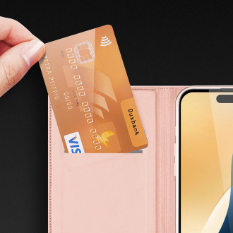 Dux Ducis Skin Pro iPhone 16 Case with Flap and Card Slot - Pink