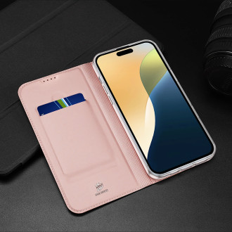 Dux Ducis Skin Pro iPhone 16 Case with Flap and Card Slot - Pink